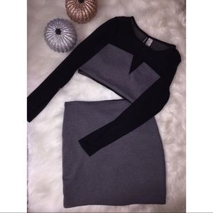 2 piece outfit skirt and crop top